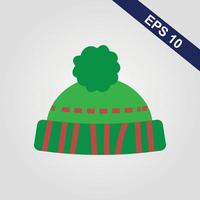 Realistic santa hat vector green - a shaped covering for the head worn for warmth, as a fashion item, or as part of a uniform.