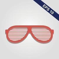 gafas de sol psicodélicas al estilo de los años 80. elementos gráficos retro maravillosos de gafas con arco iris, líneas y ondas. vector