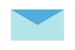 icono de un sobre postal simple sobre un fondo blanco. ilustración vectorial vector