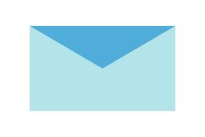 Icon of a simple postal envelope on a white background. vector illustration