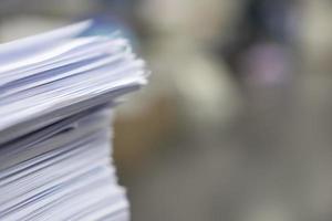 Stack of paper, Document, many jobs waiting to be done on the table, busy concept photo