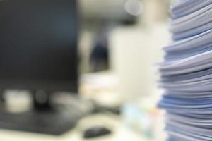 Stack of paper, Document, many jobs waiting to be done on the table, busy concept photo