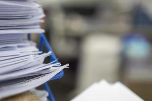 Stack of paper, Document, many jobs waiting to be done on the table, busy concept photo