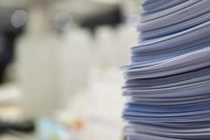 Stack of paper, Document, many jobs waiting to be done on the table, busy concept photo