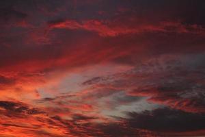 Colorful cloudy twilight beautiful sky cityscape sunset and morning sunrise. Dramatic evening night early morning view. Panoramic nature background concept. Copy space for text. World environment day photo