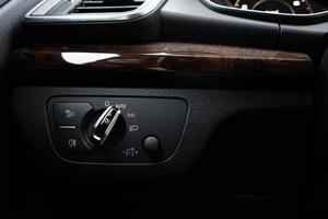 light control panel in a modern car close-up photo