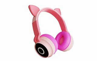 Headphones 3d rendering design for product mockup purposes photo