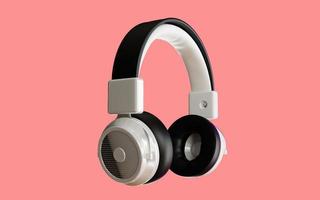 diseño de renderizado 3d de auriculares para maquetas de productos foto