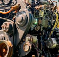 Old motorboat engine photo