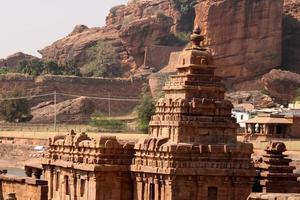 Back view of Badami Temple, Bagalkot. photo