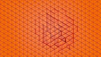 fondo naranja abstracto celdas hexágono, matriz red patrón tecnología triángulo pared papel tapiz. foto