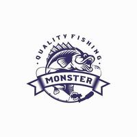 diseño de logotipo de pesca vector