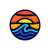 Beach Logo Design Vector