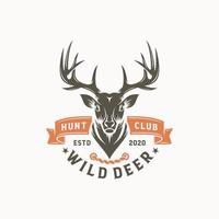 logotipo de ciervo salvaje vector