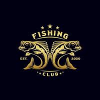 diseño de logotipo de pesca vector