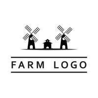 logotipo de granja, vector de logotipo de agricultura con plantilla de eslogan