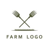 logotipo de granja, vector de logotipo de agricultura con plantilla de eslogan