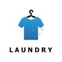 laundry logo vector with slogan template