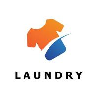 laundry logo vector with slogan template