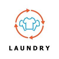 vector de logotipo de lavandería con plantilla de eslogan