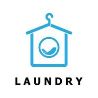 laundry logo vector with slogan template