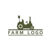 logotipo de granja, vector de logotipo de agricultura con plantilla de eslogan