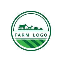 farm logo, agriculture logo vector with slogan template