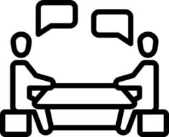 line icon for discuss vector