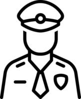 line icon for officer vector