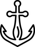 line icon for anchor vector