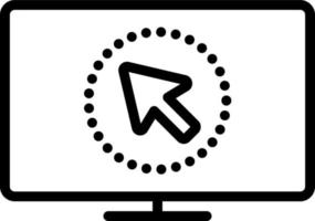 icono de línea para el cursor vector