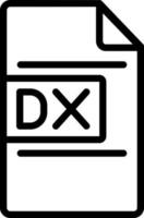 line icon for dx vector