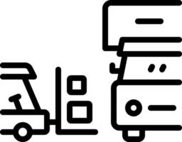 icono de línea para transportistas vector