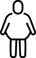 line icon for fat vector