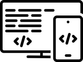 line icon for developing vector