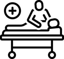 icono de línea para terapia vector