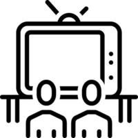 line icon for watching vector