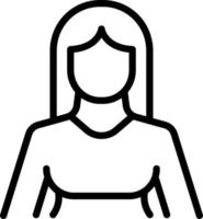 line icon for lady vector