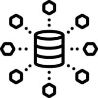 line icon for integrating vector