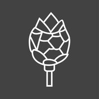 Unique Artichoke Vector Line Icon