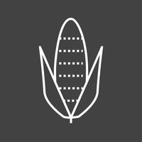 icono de línea de vector de maíz único