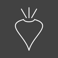 Unique Beet Vector Line Icon