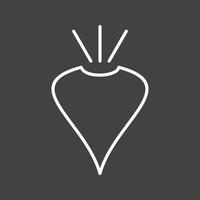 Unique Beet Vector Line Icon