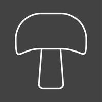 Unique Mushroom Vector Line Icon