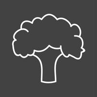 Unique Broccoli Vector Line Icon