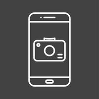 Unique Camera App Vector Line Icon