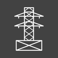 icono de línea de vector de torre de electricidad único