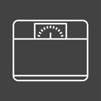 Unique Weighing Machine Vector Line Icon