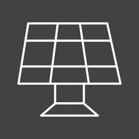 icono de línea de vector de panel solar único ii