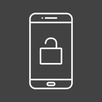 Unique Unlocked Phone Vector Line Icon